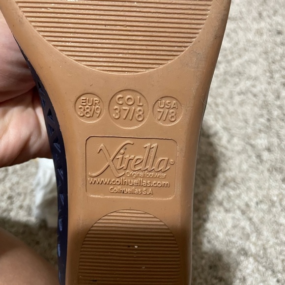 Xirella Navy Blue Scalloped Women's Flats - Picture 7 of 12